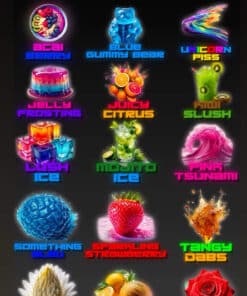 Hitz 2g disposable Gen 7 Flavors. Hitz Lemon Dragon Fruit, Hitz Ultra Raspberry, Hitz Blue gummy worm, Hitz unicorn piss